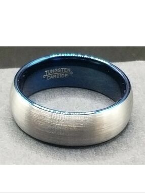 6MM Tungsten Band Size 8 - Brushed Silver